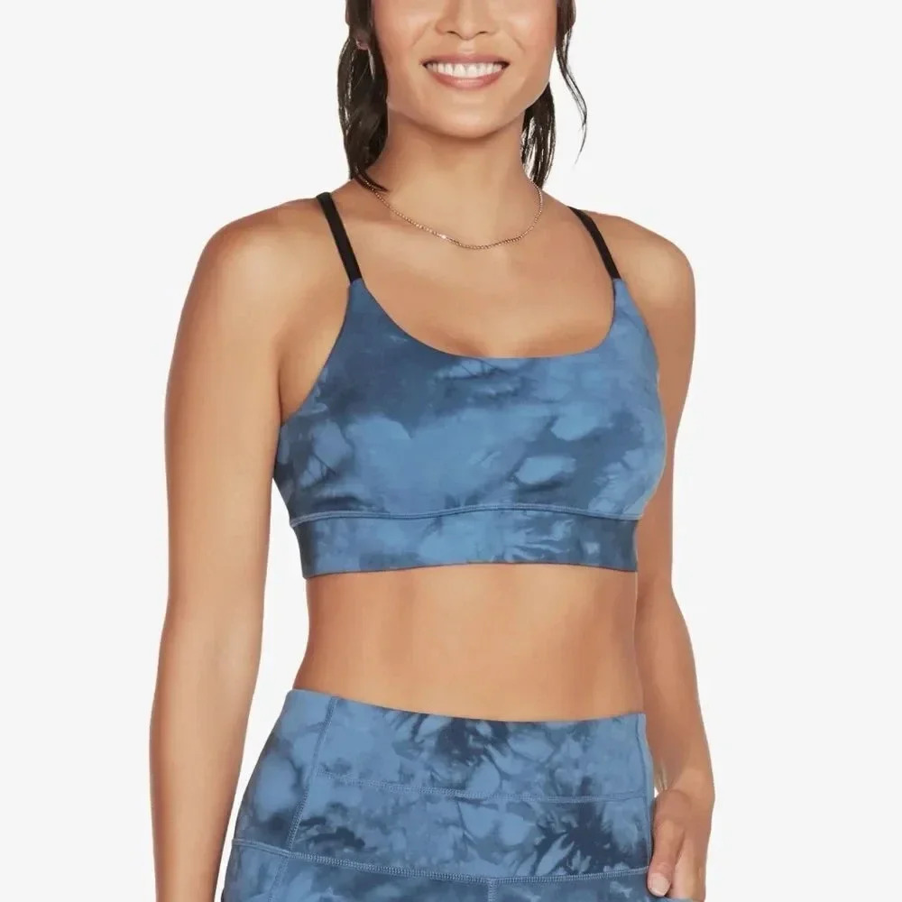 Skechers Women's Strappy Crossback Sports Bra - Navy BRAND NEW WITH TAGS